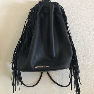 Victoria’s Secret leather fringe backpack